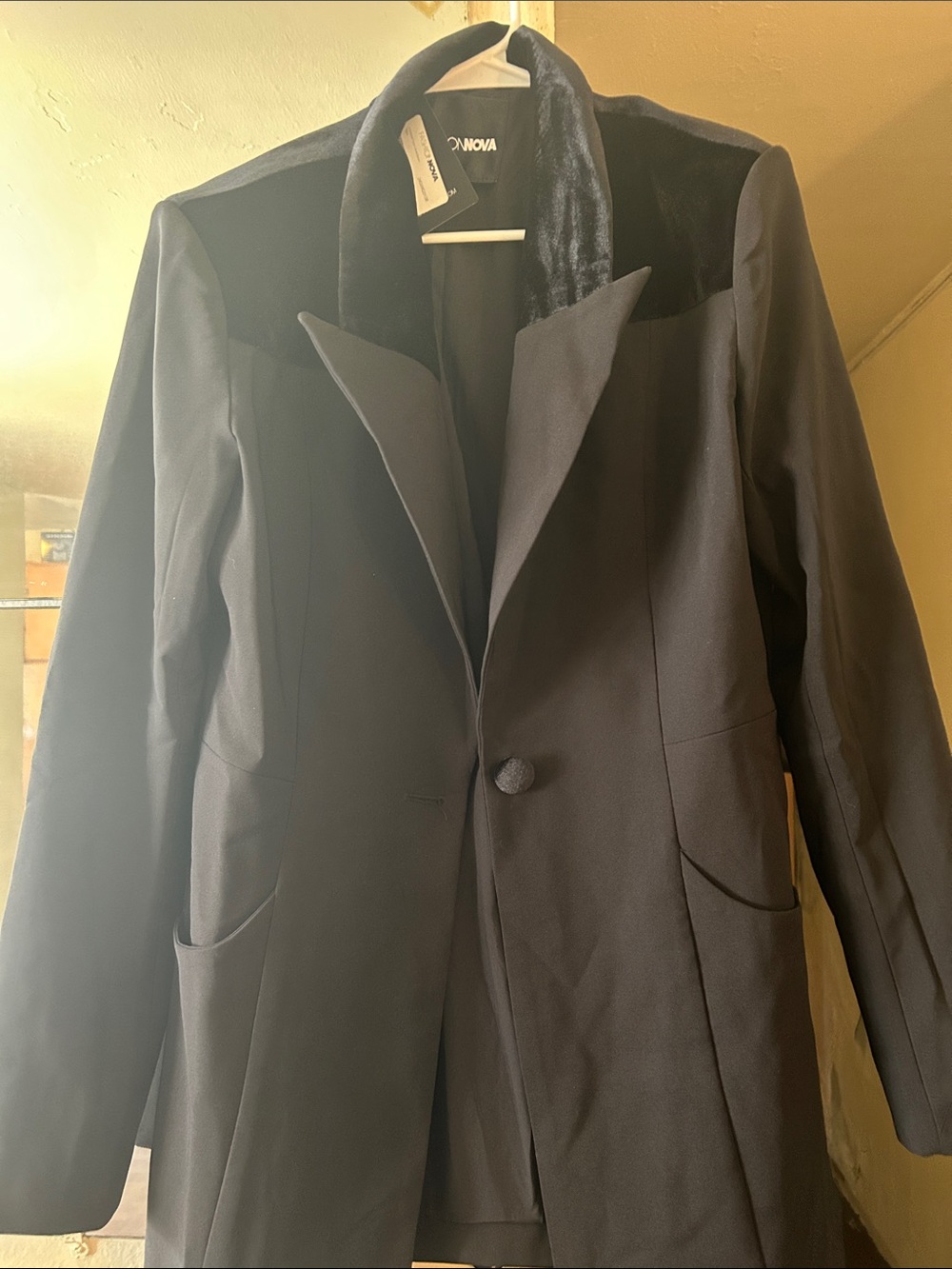 Fashion nova Black Single-Button Blazer Coat
